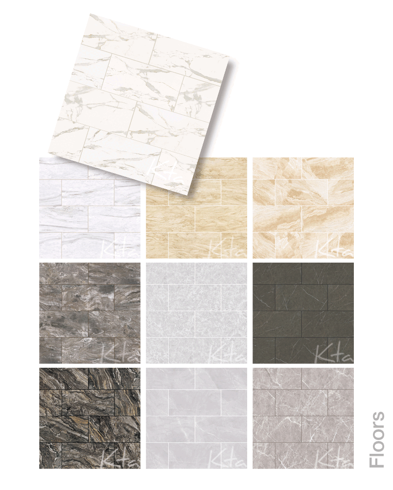 Набор настенной и напольной мраморной плитки Collection №10